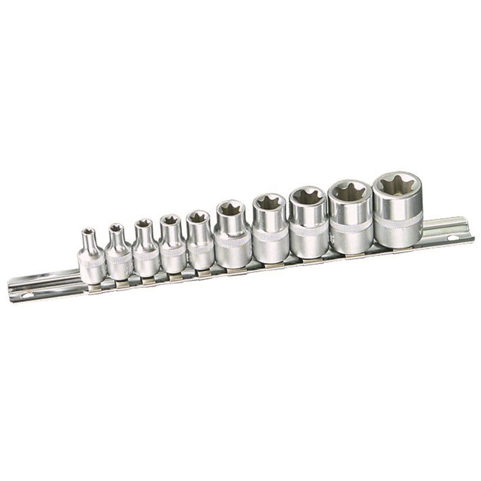 Kincrome E-TORX Socket Set 1/4+3/8 Drive 10 Piece