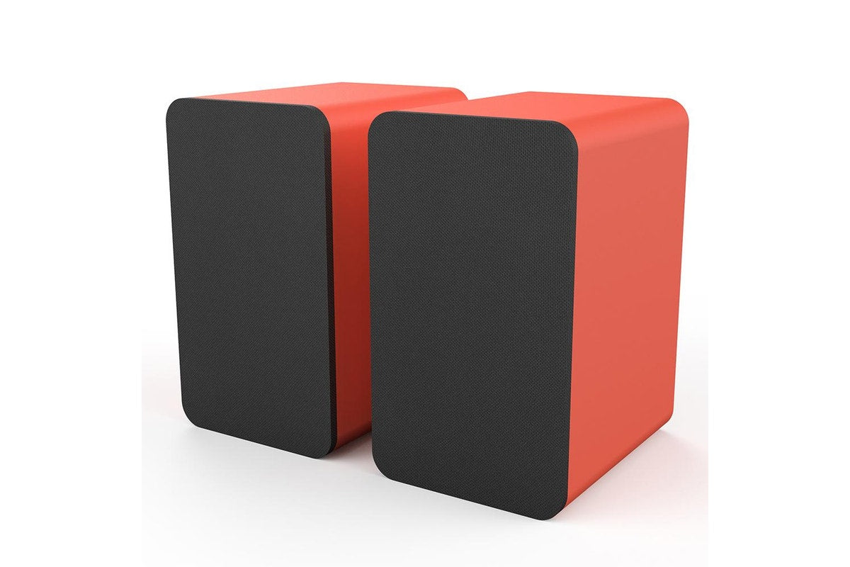 Silcron Rythym SLR07 Wireless Active Bookshelf Speakers with HDMI ARC - Red