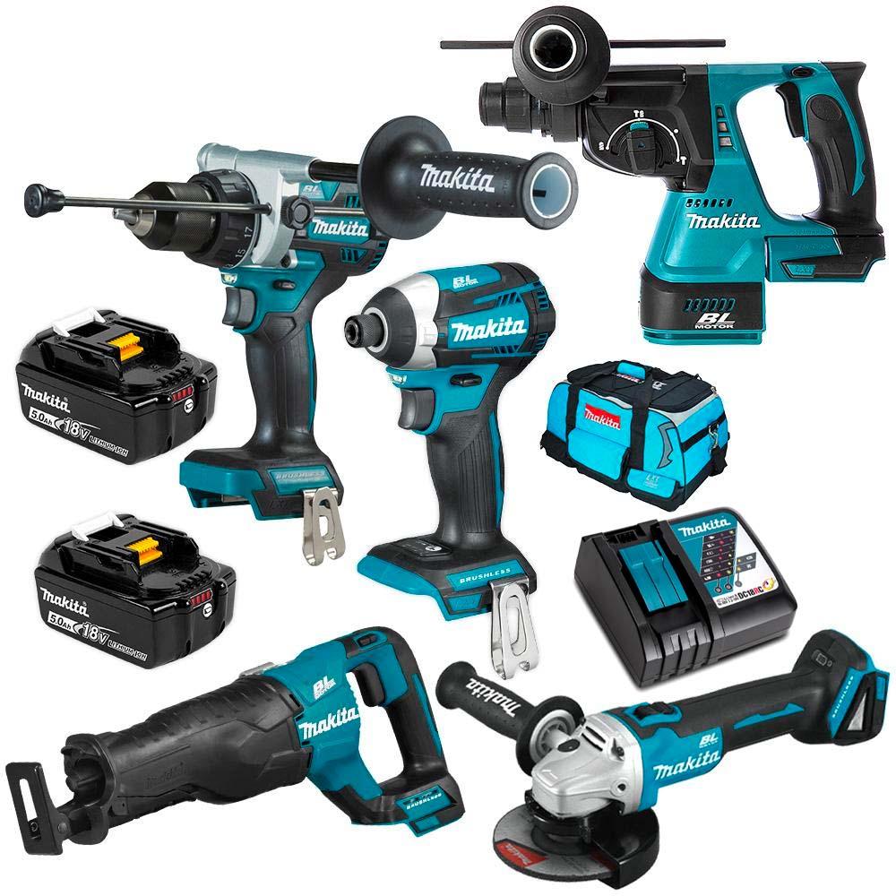 Makita 5 Piece BL 18VDLX5063TX1 Combo