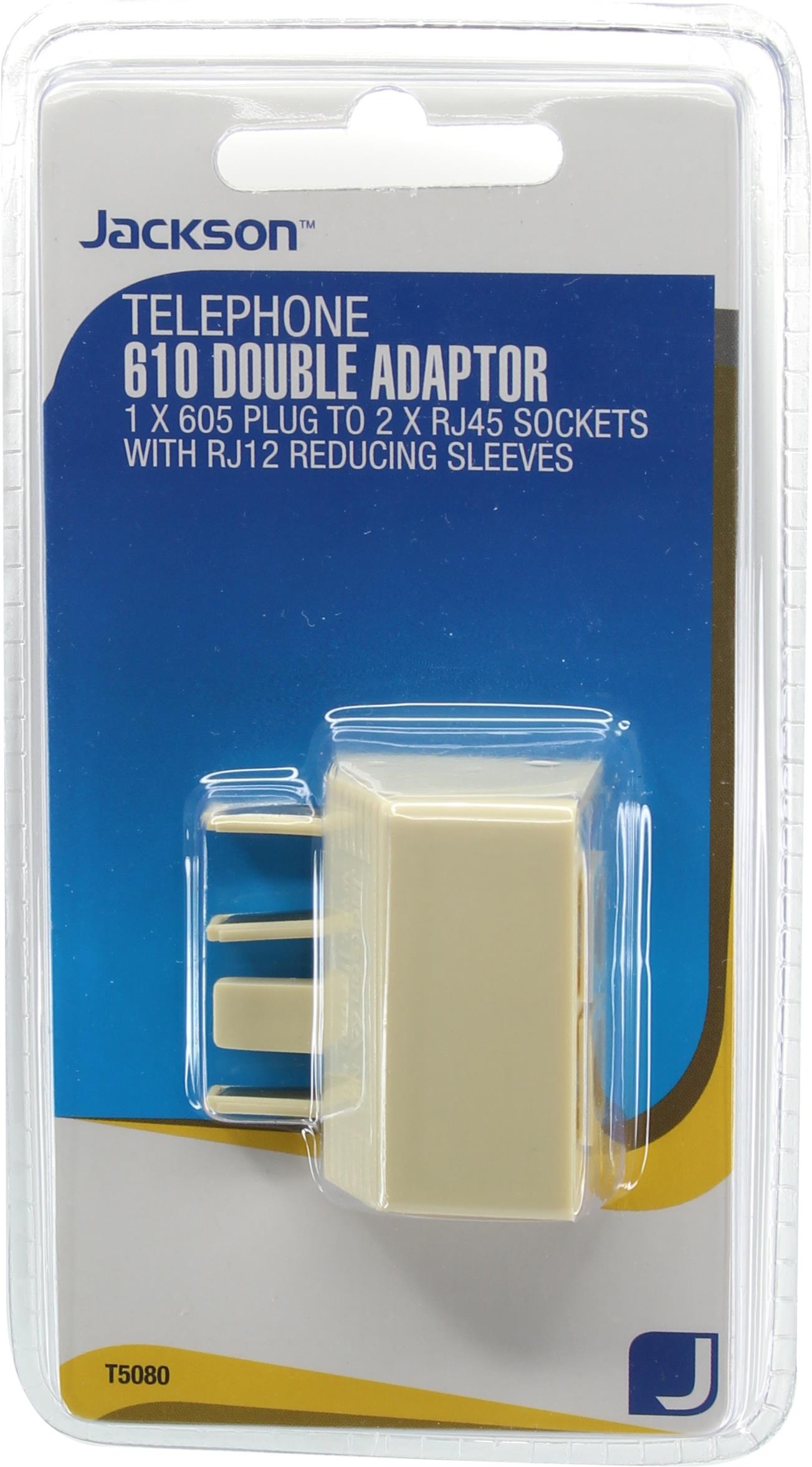 Jackson Telephone Double Adaptor (Beige)