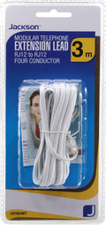 Jackson Modular Telephone Extension Lead 3m (White)