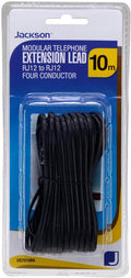 Jackson Modular Telephone Extension Lead 10m (Black)
