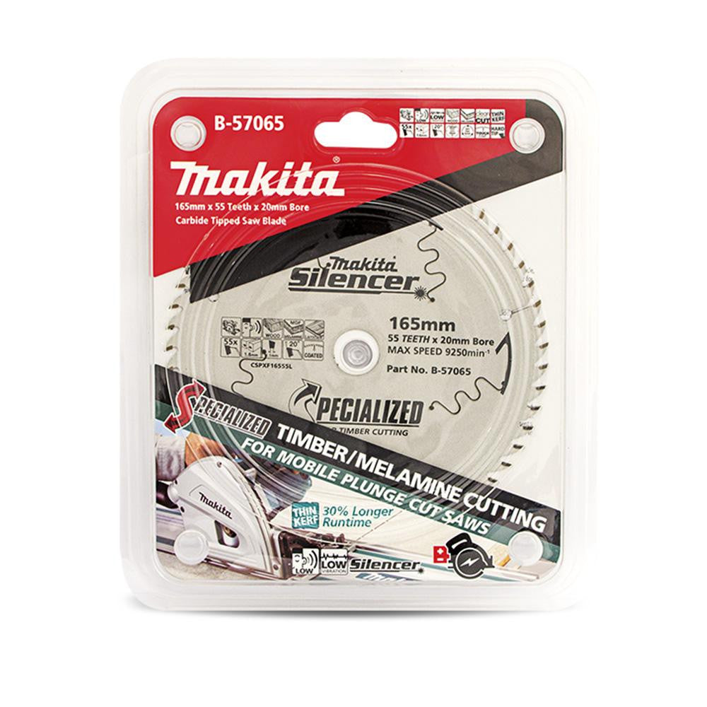Makita Plunge Cut Saw Blade Melamine TCT 55T 165mm