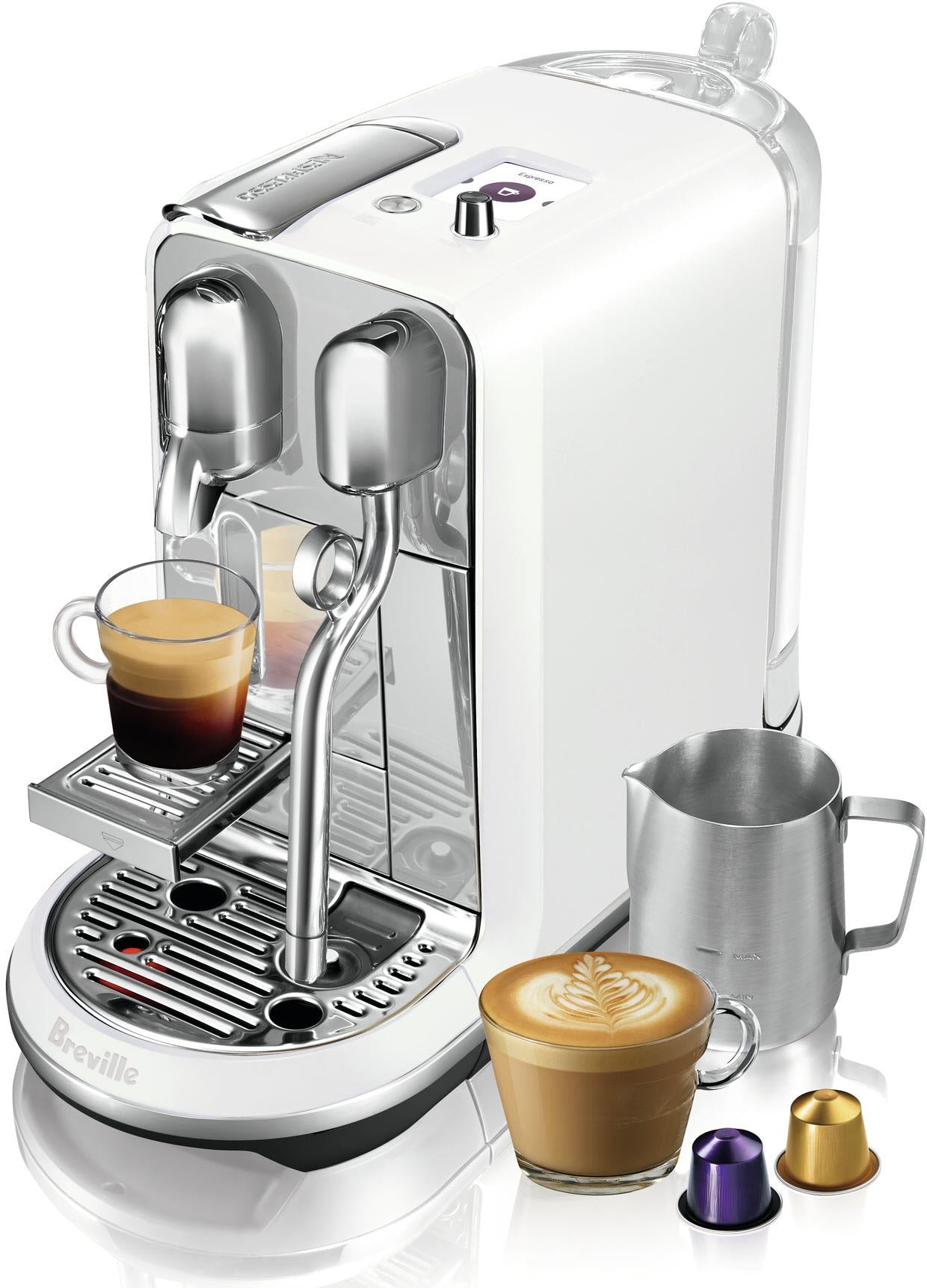 Breville Nespresso Creatista Plus Coffee Machine (Sea Salt White)