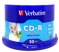 Verbatim White InkJet 700MB Blank CD-R Media (50-Pack)