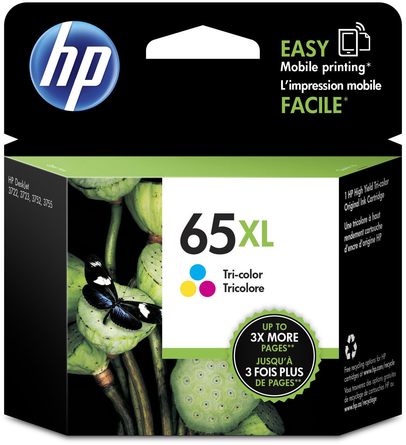 HP 65XL High Yield Original Ink Cartridge (Tri-colour)