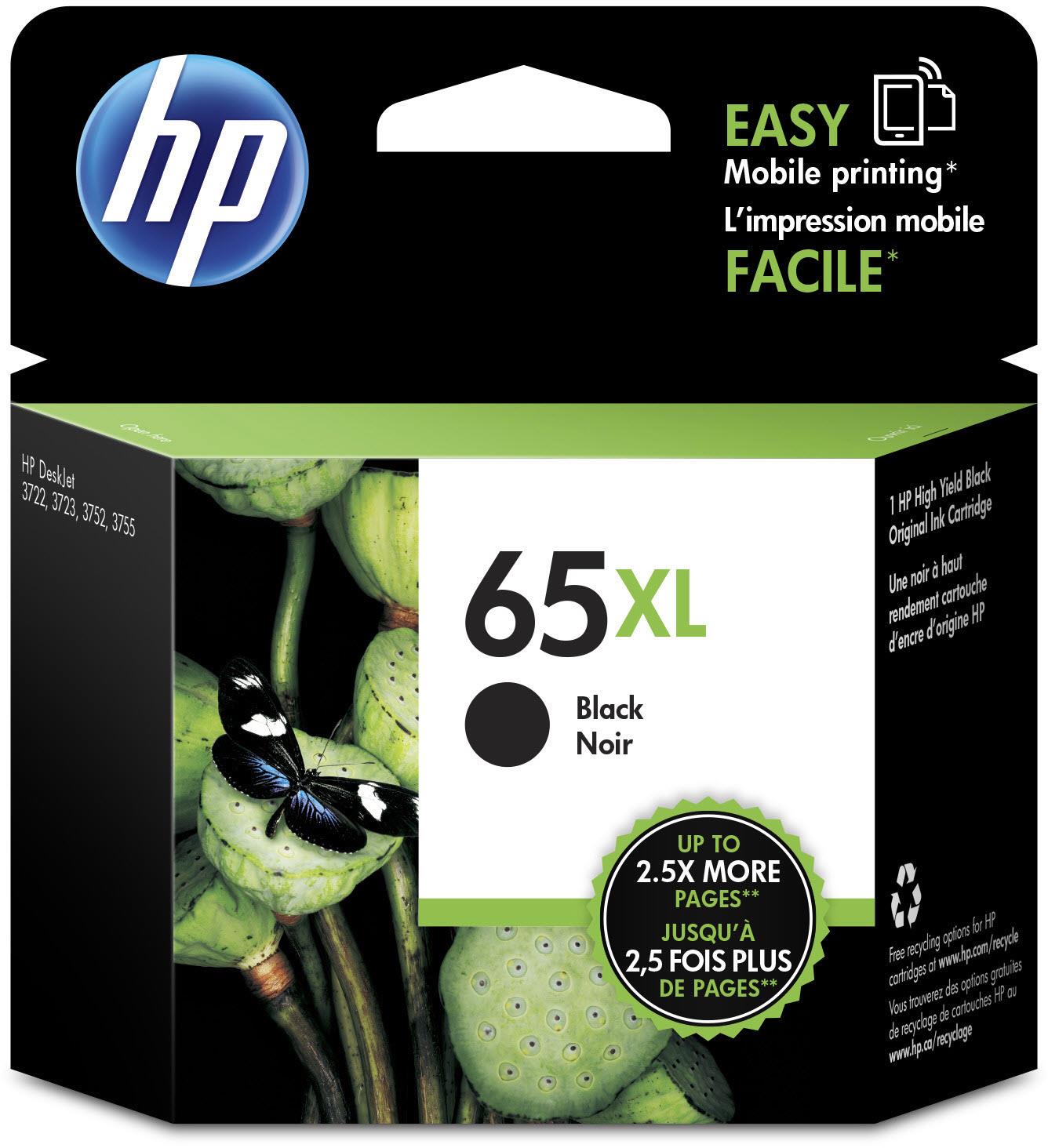 HP 65XL High Yield Original Ink Cartridge (Black)