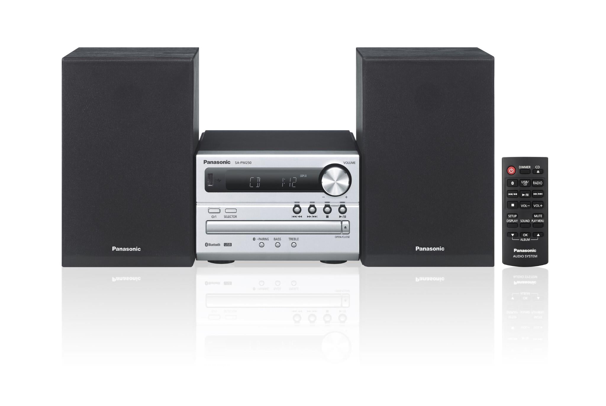 Panasonic SC-PM250GN Micro CD Hi-Fi System (Silver)