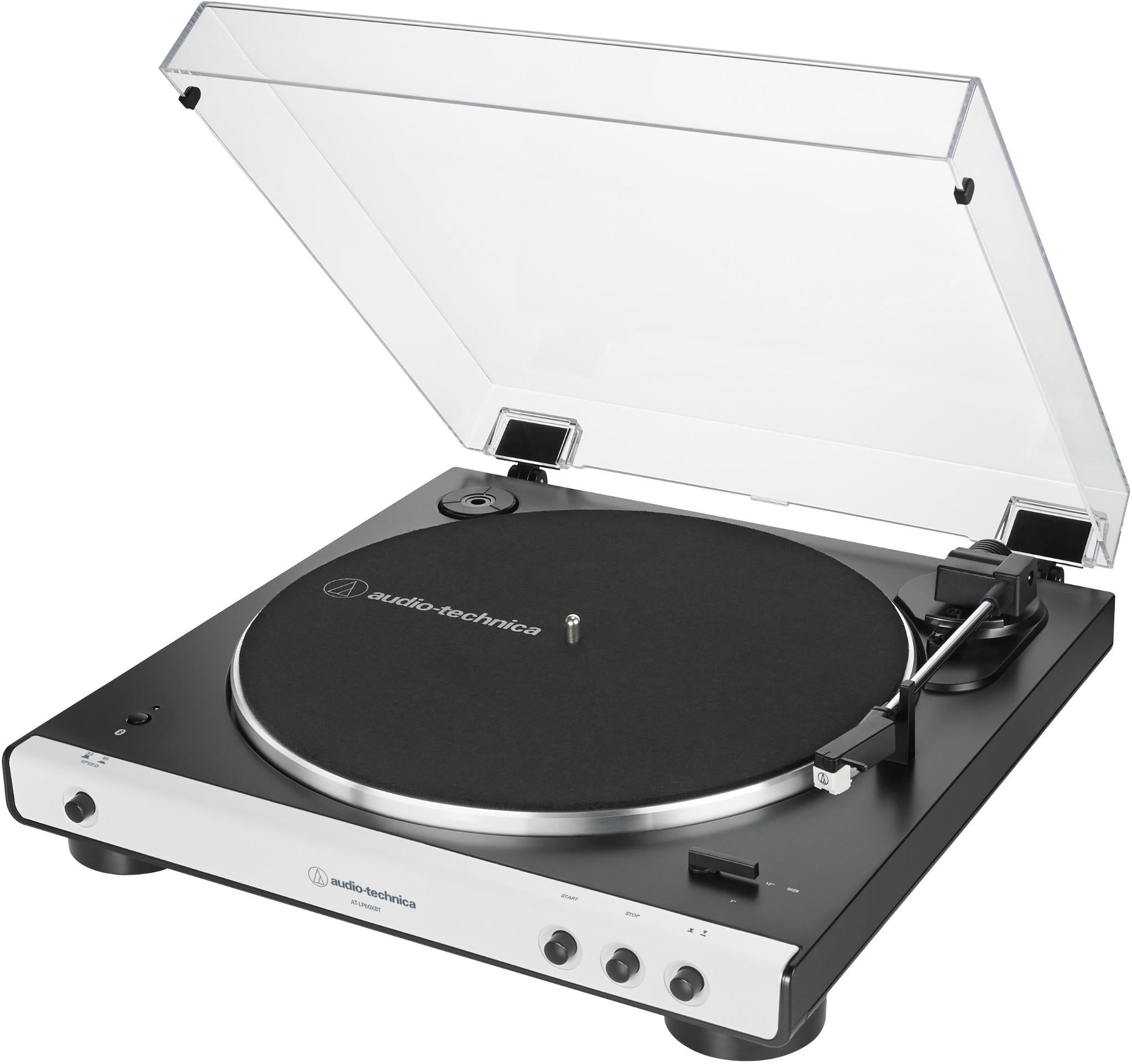 Audio-Technica LP60XBT Fully Automatic Belt Drive Stereo Bluetooth Turntable (Black/White)