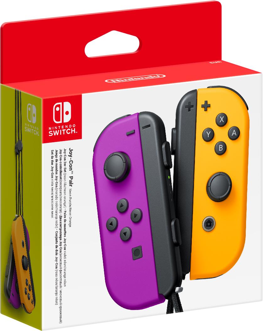 Nintendo Switch Joy-Con Controller Pair Purple & Neon Orange