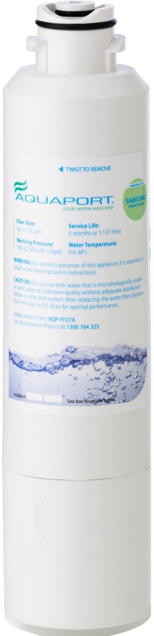Aquaport AQPFF27A Replacement Water Filter for Samsung Fridges