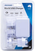 Jackson Worldwide Travel Adaptor USB with Rapidcharge (Multinational)