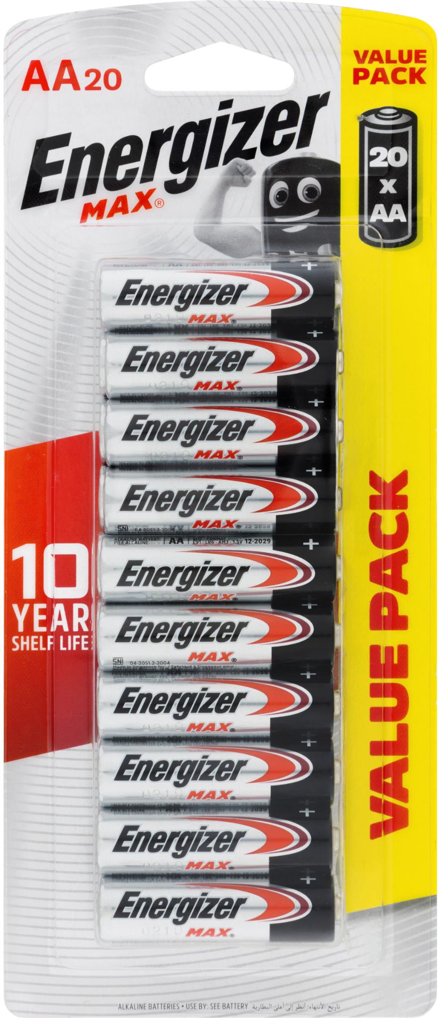 Energizer Max AA Batteries (20 Pack)