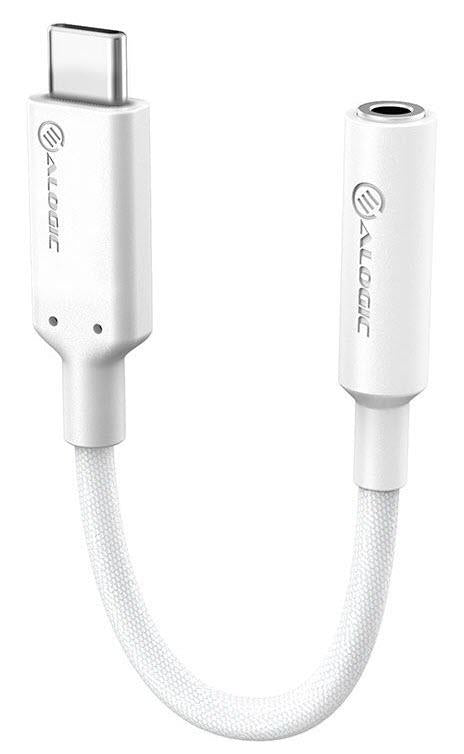 ALOGIC Elements Pro USB-C to 3.5mm Audio Adapter (White)