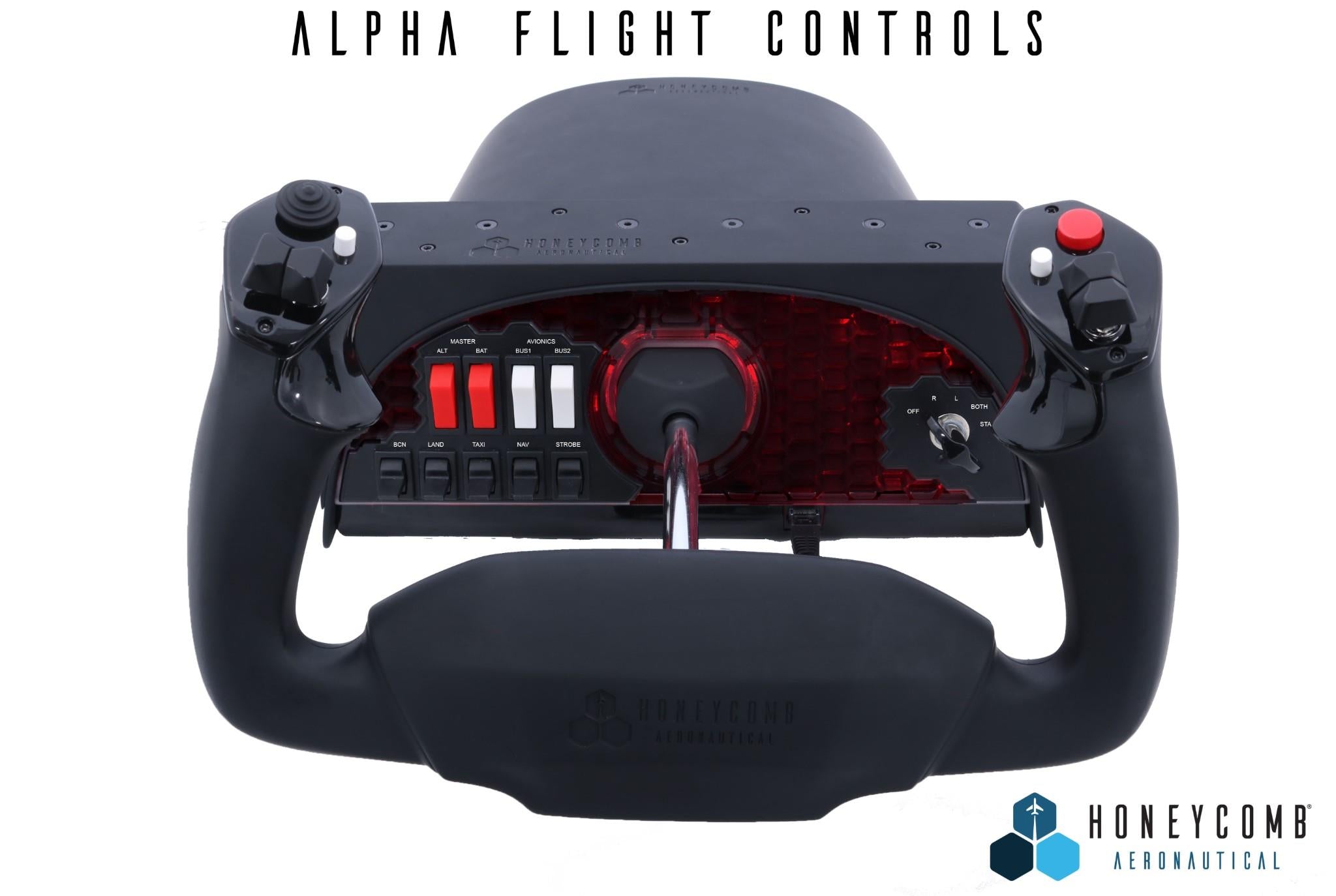 Honeycomb Alpha Flight Controls - Yoke and Switch Panel