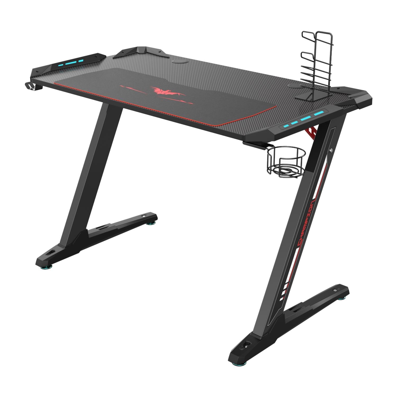 Eureka Ergonomic Z1-S Gaming Desk with LED Lights