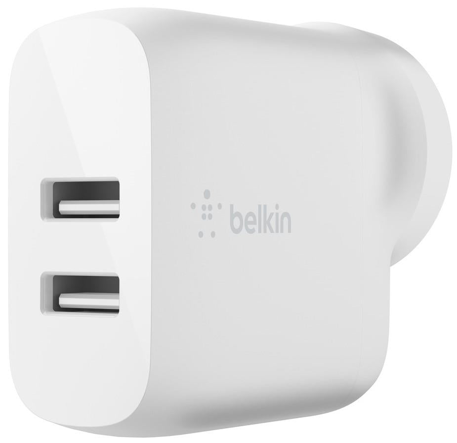 Belkin BoostUp Charge 24W Dual USB-A Wall Charger (White)