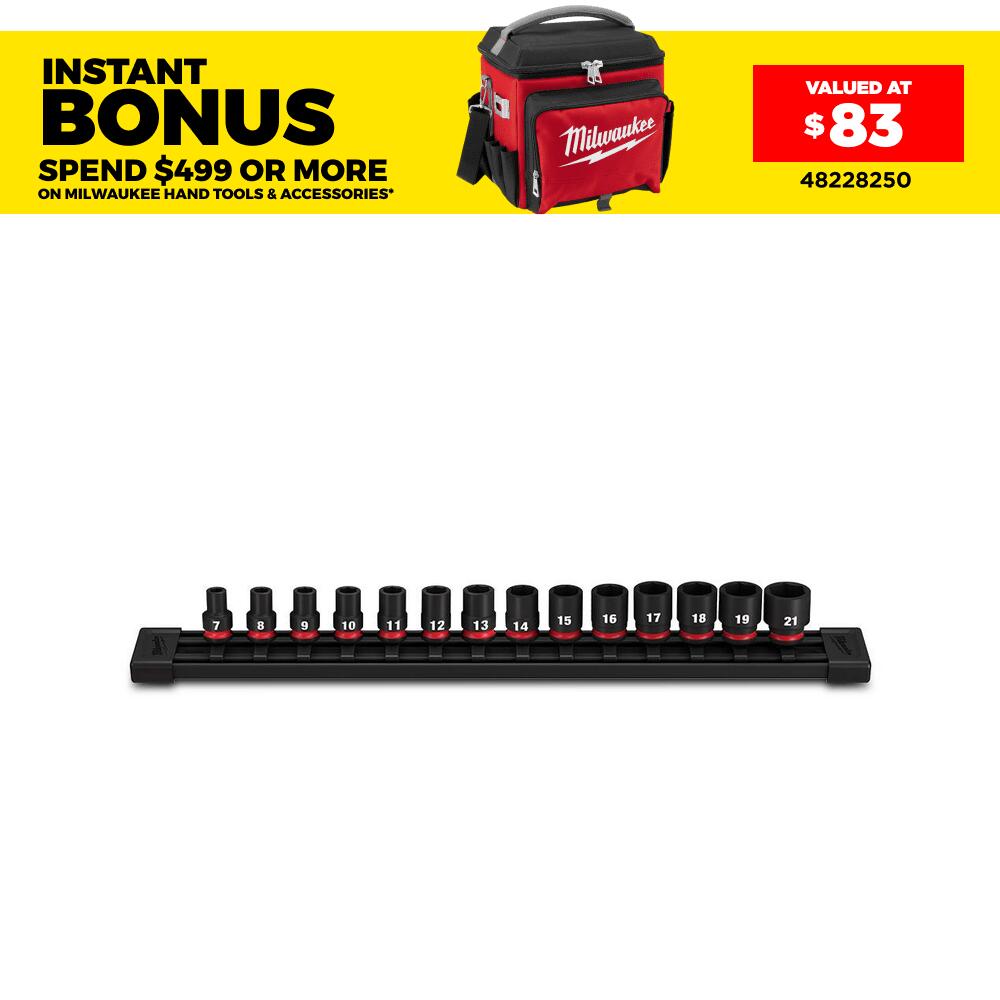 Milwaukee Impact Socket 3/8" 14 Piece Metric Set