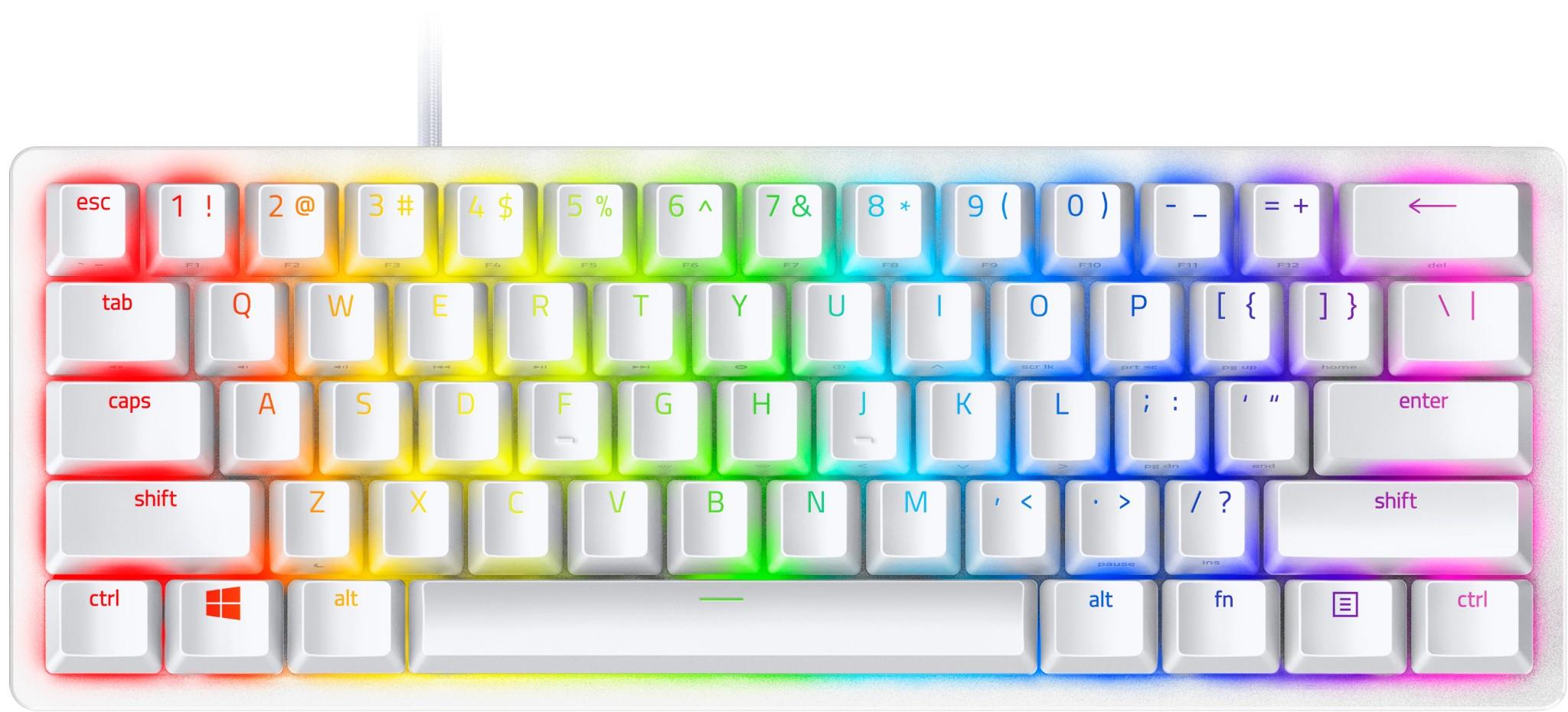 Razer Huntsman Mini 60% Optical Gaming Keyboard Mercury Edition (Linear Red Switch)