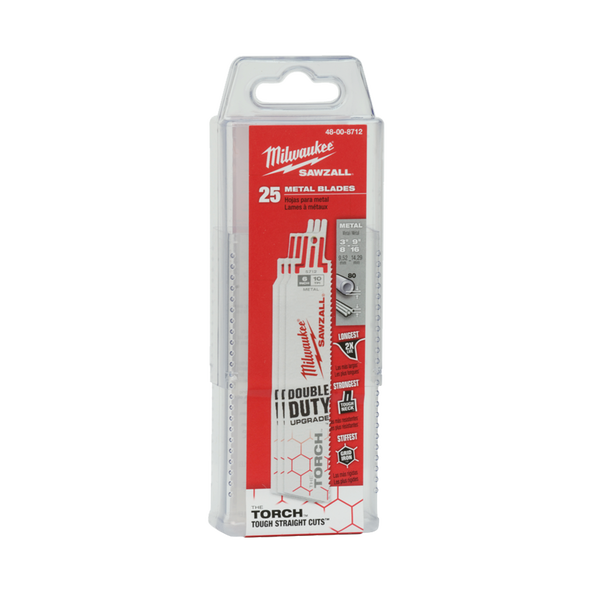 Milwuakee SAWZALL Recip Metal 9TPI 230mm 25Pk