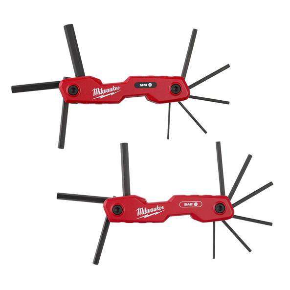 Milwaukee Hex Key Set 17 Piece Metric/SAE Folding