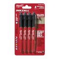 Milwaukee INKZALL Marker Black Fine 4 Pack