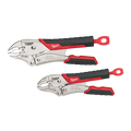 Milwaukee 2pc Locking Plier Set Soft Grip Handles