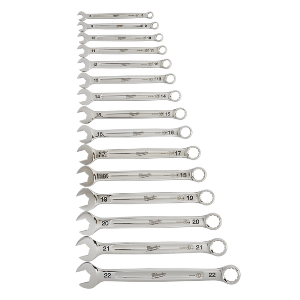 Milwaukee Combination Wrench Set Metric 15 Piece