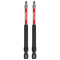 Milwaukee SHOCKWAVE Pwr Bit Sq Recess #2 89mm 2PK