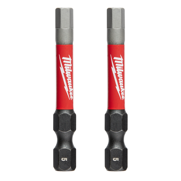 Milwaukee SHOCKWAVE Power Bit Hex 5mm 50mm 2 Pk