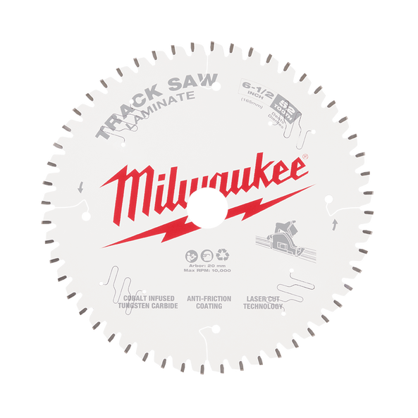 Milwaukee Track Saw Blade Laminate 52TPI 165mm