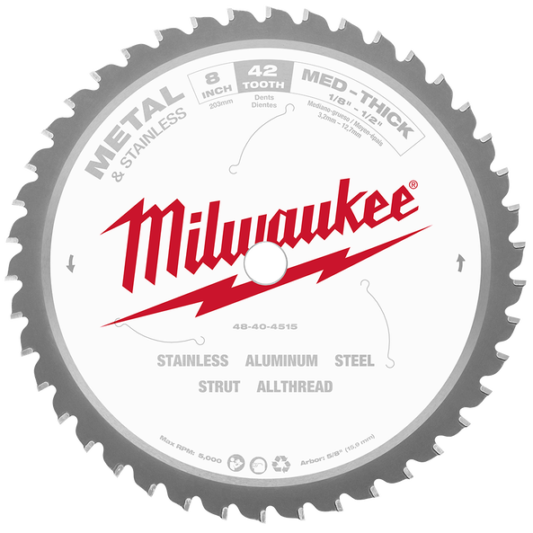 Milwaukee Saw Blade Metal+Stainless CCT 42T 203mm