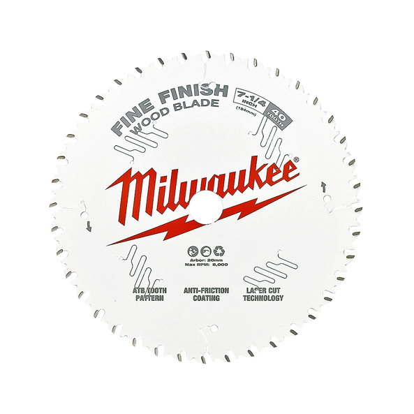 Milwaukee Saw Blade Fine Finish 40T 184mm