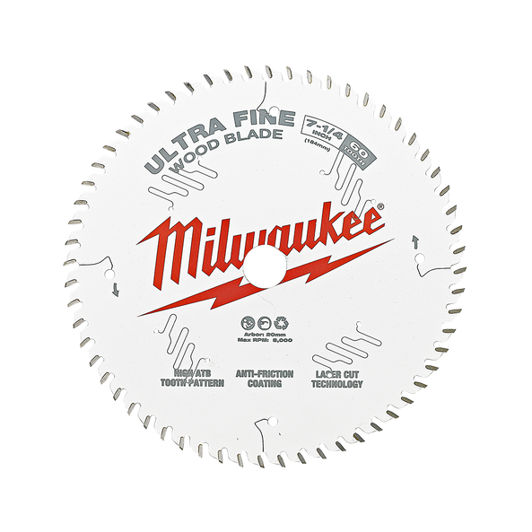 Milwaukee Saw Blade Ultra Finish 60T 184mm