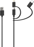 Cygnett Charge & Connect 3-in-1 Cable 1.2m (Black)