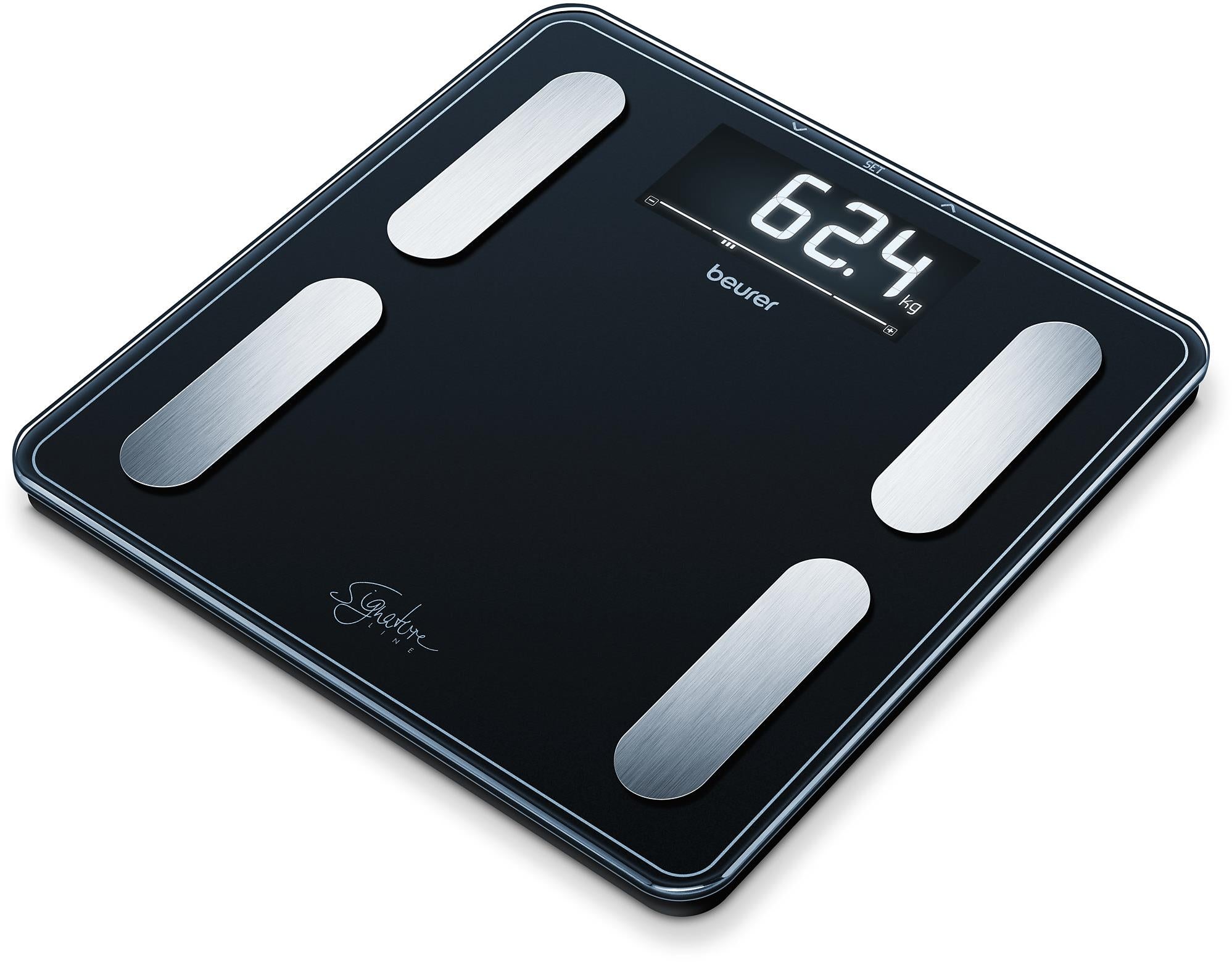 Beurer BF400B Signature Line Digital Glass Body Fat Scale (Black)