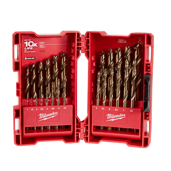 Milwaukee Mil Red Helix Cobalt Drill Bit 25Pc Kit