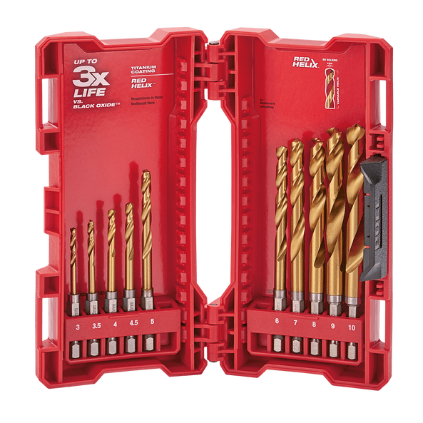 Milwaukee SHOCKWAVERED HELIX Drill Bit Set 10Pce
