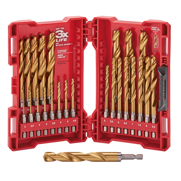 Milaukee SHOCKWAVE RED HELIX Drill Bit Kit 25Pce