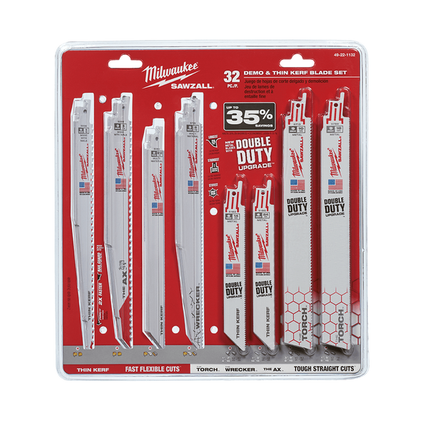 Milwuakee SAWZALL Recip Saw Blade 32 Piece