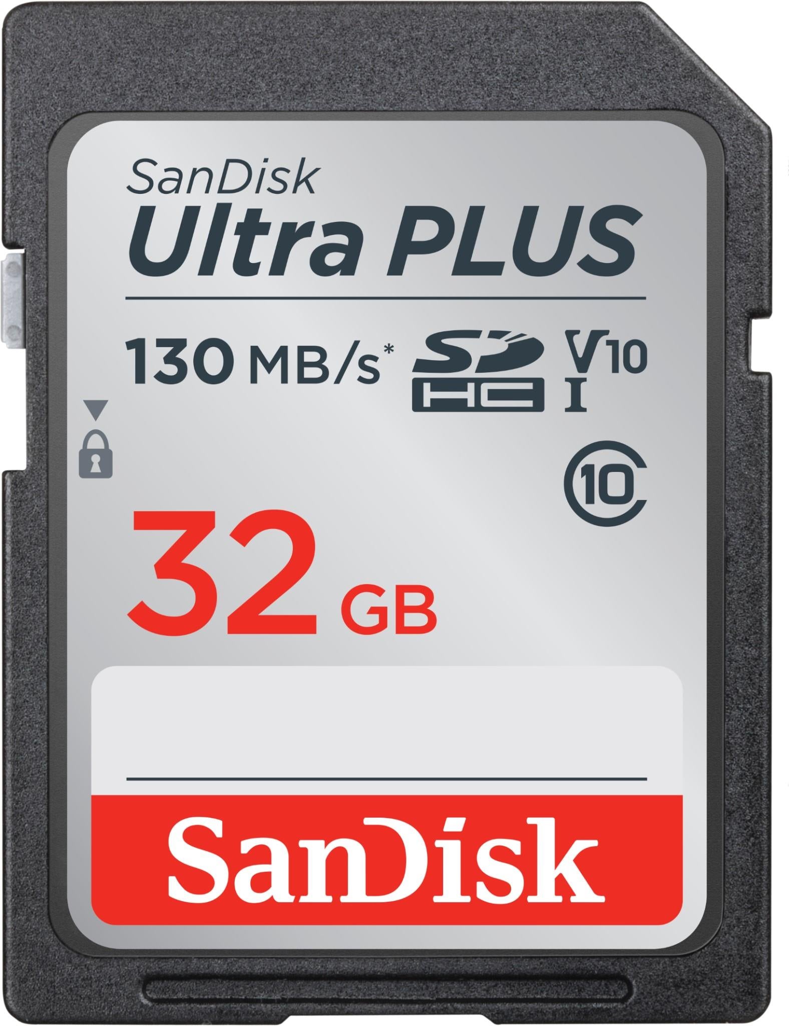 SanDisk Ultra Plus SDHC 32GB 130MB/s Memory Card
