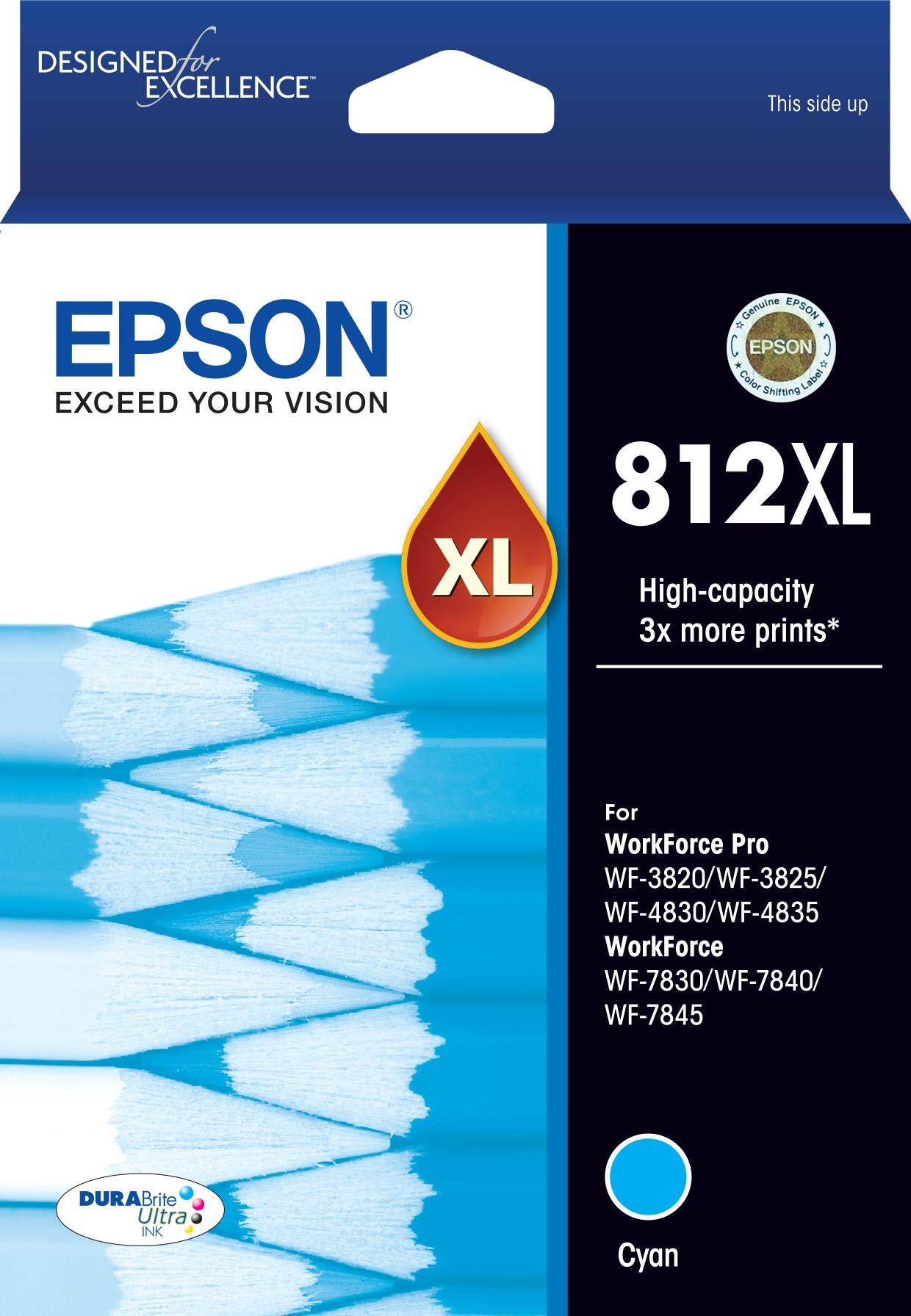 Epson 812XL DURABrite High Capacity Ink Cartridge (Cyan)