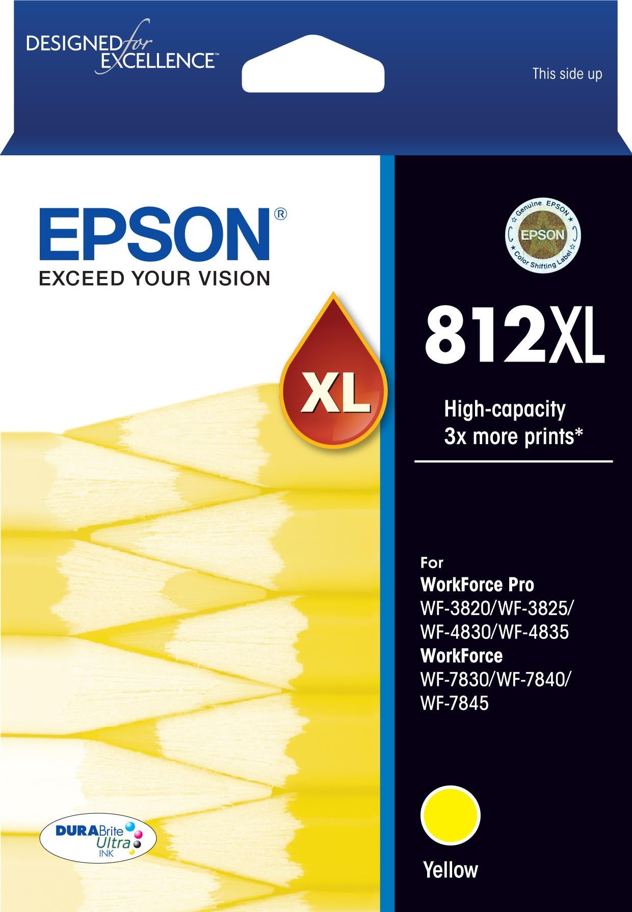Epson 812XL DURABrite High Capacity Ink Cartridge (Yellow)