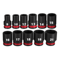 Milwaukee Impact Socket 3/8" 11 Piece Metric Set