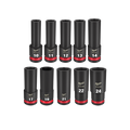 Milwaukee Impact Socket 1/2" 10 Piece Metric Set