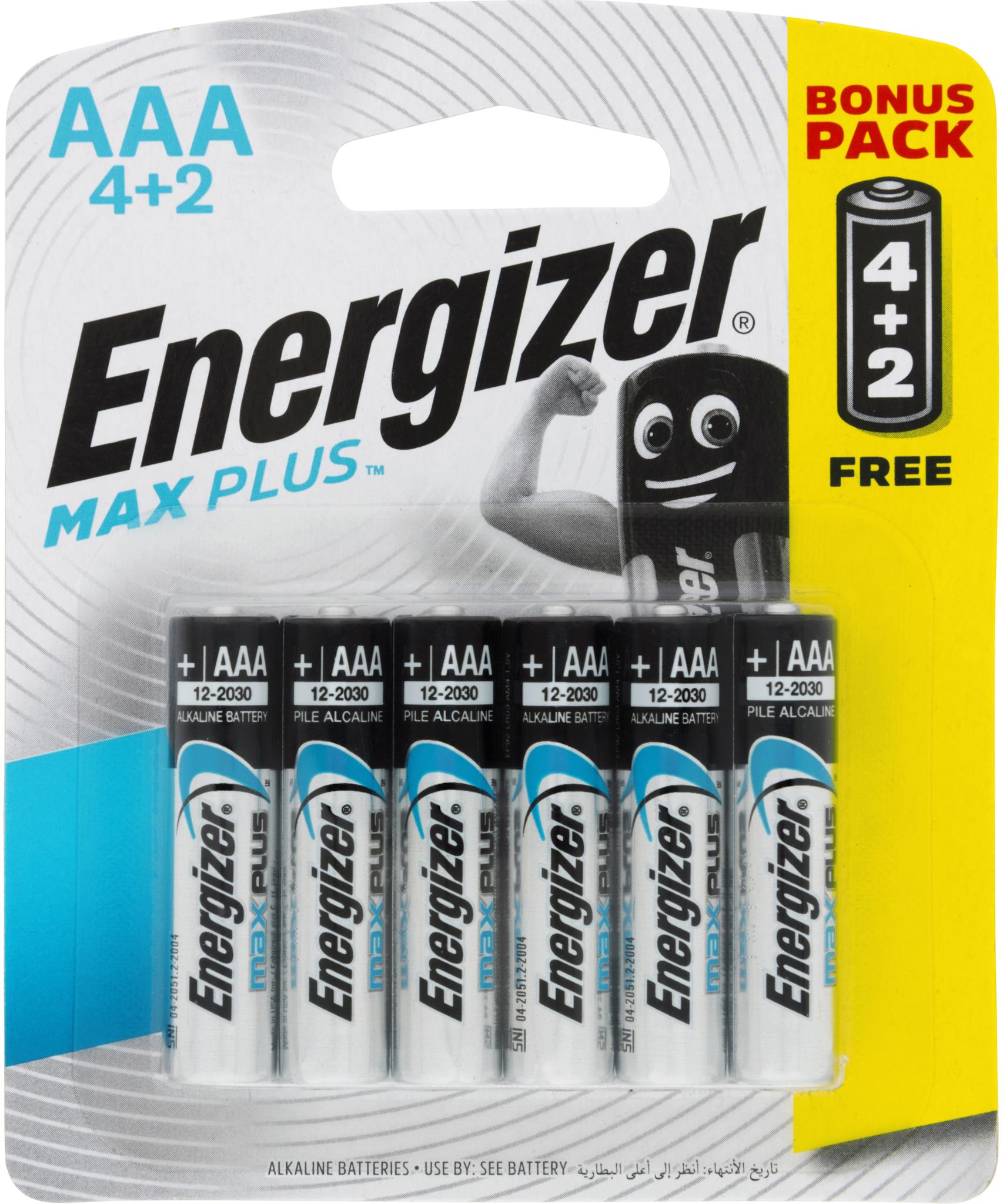 Energizer Max Plus AAA Batteries (4+2 pk)