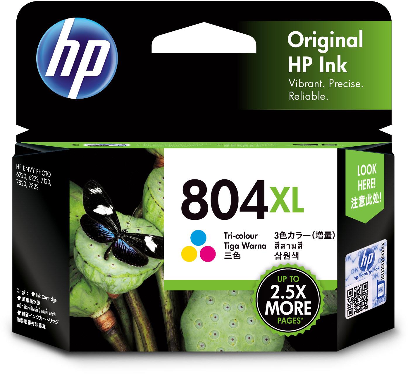 HP 804XL High Yield Tri-Colour Original Ink Cartridge