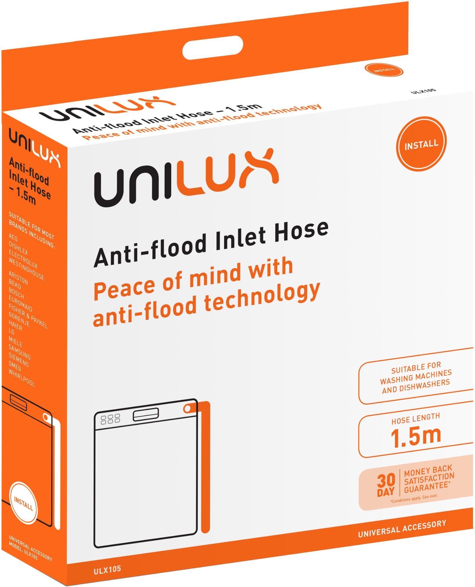 Unilux Anti-Flood Inlet Hose (1.5m)