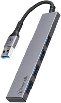 Bonelk Long-Life Slim 4 Port USB-A 3.0 Hub (Space Grey)