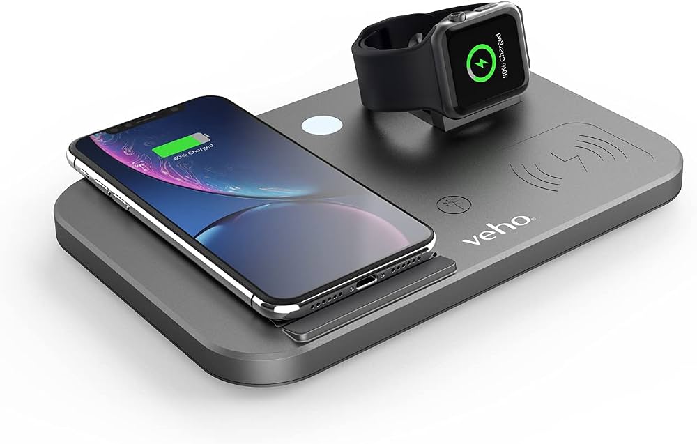 Veho DS-7 Qi wireless charging station with LED night light